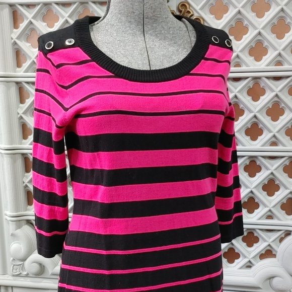 Pink & Black Knit Dress - Picture 1 of 6